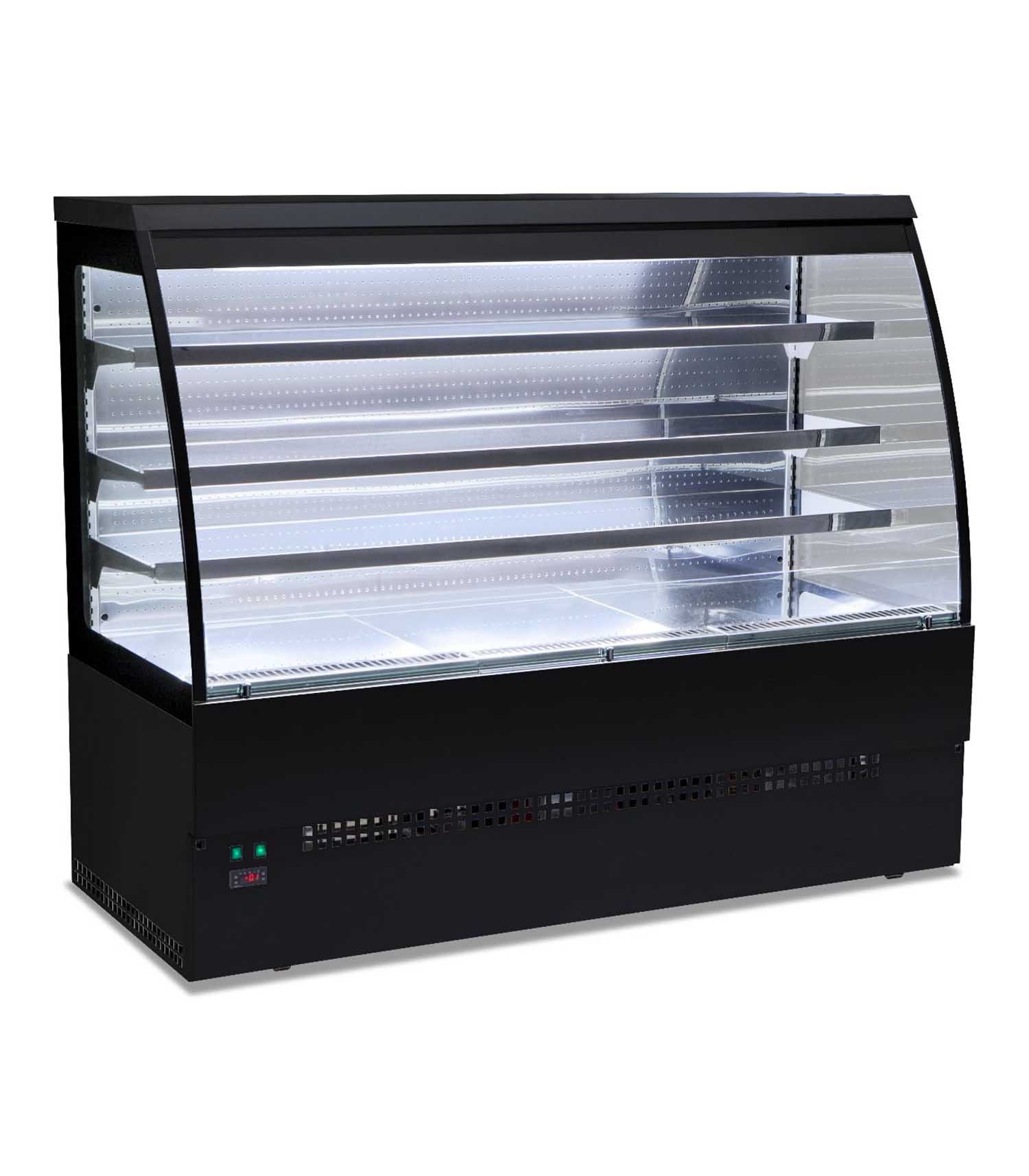 EVO-SELF-150-BLK Sterling Pro EVO-SELF-150-BLK Black Self Service Patisserie Counter  1.5m - Image 1