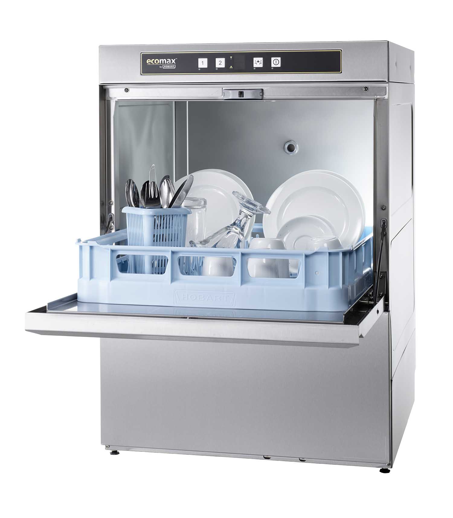 F504S Hobart Ecomax F504SW-20B Undercounter Dishwasher with Water Softener 500mm Rack - Image 1