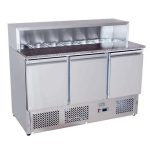 Ice-A-Cool ICE3858GR 3 Door Marble-Top Saladette Counter