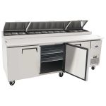 Atosa MPF8203 Heavy Duty Double Door Pizza Table 523 Litres  with 12 x 1/3GN Pans