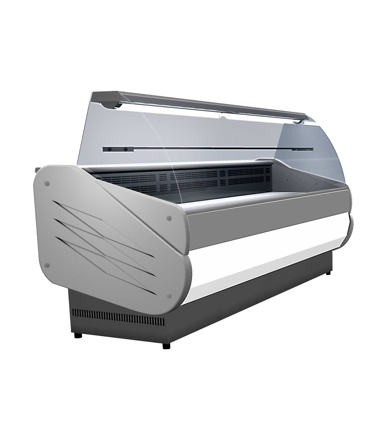 SALINA80250VCC Sterling Pro SALINA80/250VCC Curved Glass Serveover Counter  2.5m / 1.38m² Deck - Image 1