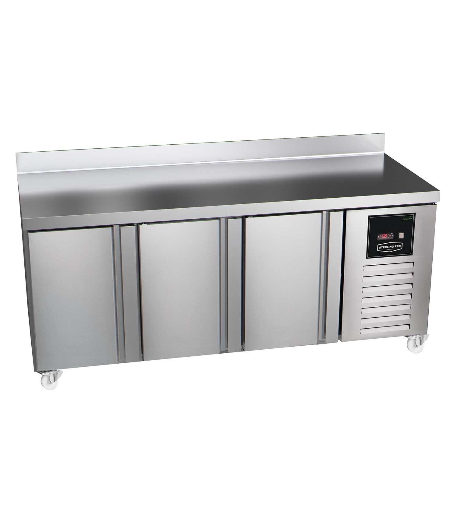 SPI-7-180-30_1 Sterling Pro Green SPI-7-180-30 3 Door Refrigerated Counter 452 Litres - Image 1