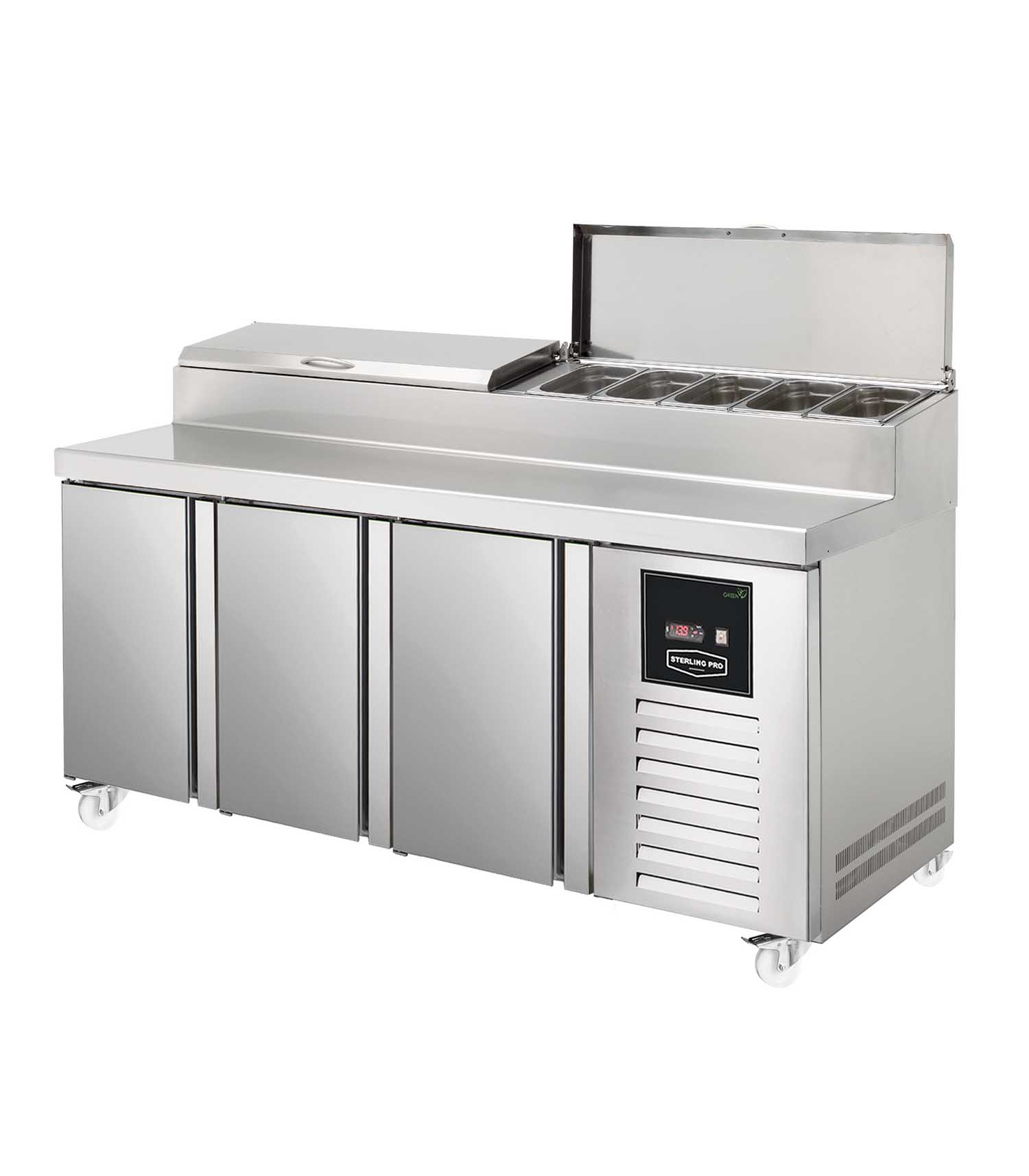 SPIZ-180 Sterling Pro SPIZ-180 3 Door Refrigerated Preparation Counter - Image 1