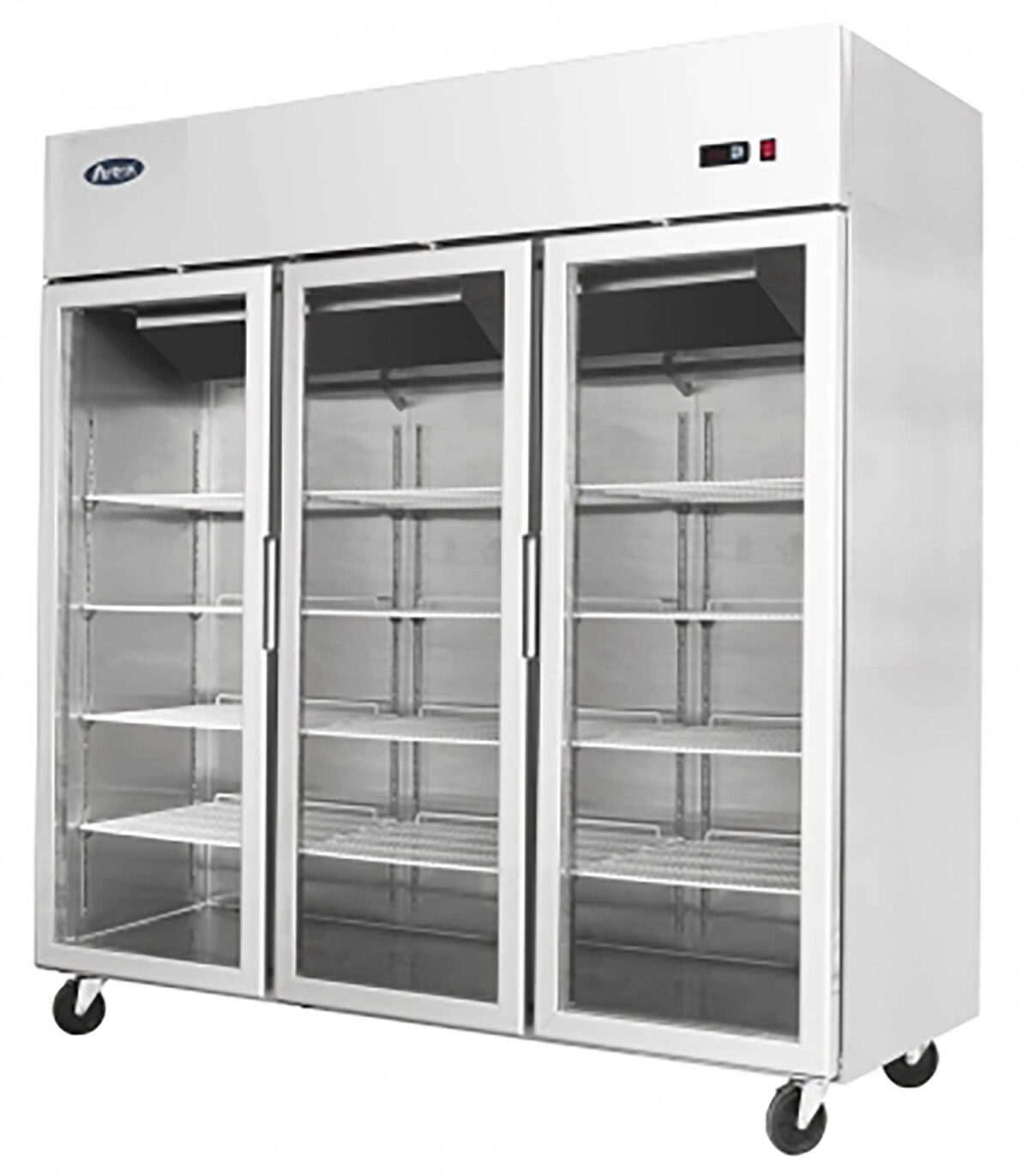 Atosa YCF9403GR Slimline Triple Glass Door Upright Fridge 1390L - Image 1