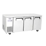 Atosa YPF9047GR Wide Three Door Undercounter Freezer 470L