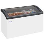 FOCUS 131 GREY Focus Range (LED) Sliding Curved Glass Lid Chest Freezer