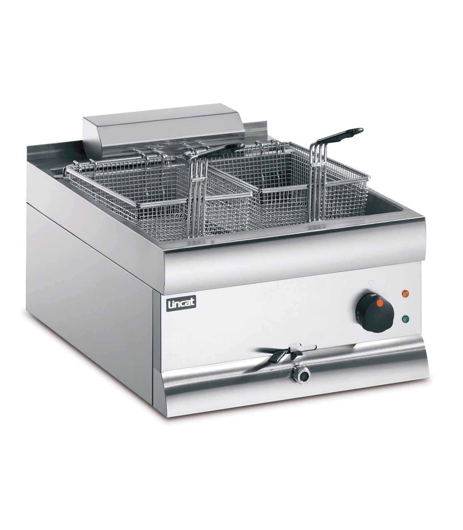 DF49_01 DF49 - Lincat Silverlink 600 Electric Counter-top Single Tank Fryer - 2 Baskets - W 450 mm - 9.0 kW - Image 1