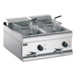 DF618 - Lincat Silverlink 600 Electric Counter-top Twin Tank Fryer - 2 Baskets - W 600 mm - 2 x 9.0 kW