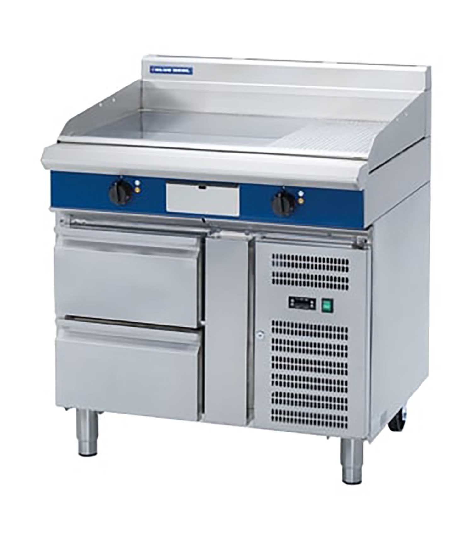 EP516_RB_UK_HR Blue Seal Evolution Series EP516-RB - 900mm Electric Griddle Refrigerated Base - Image 1