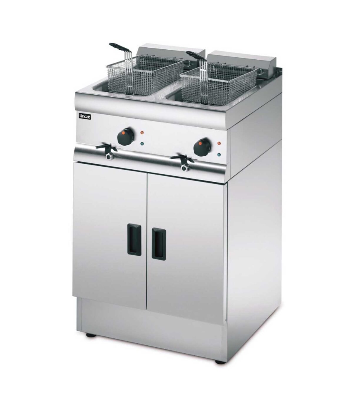 J18 - Lincat Silverlink 600 Electric Free-standing Twin Tank Fryer - 2 Baskets - W 600 mm - 2 x 9.0 kW - Image 1