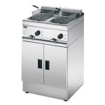 J18 - Lincat Silverlink 600 Electric Free-standing Twin Tank Fryer - 2 Baskets - W 600 mm - 2 x 9.0 kW
