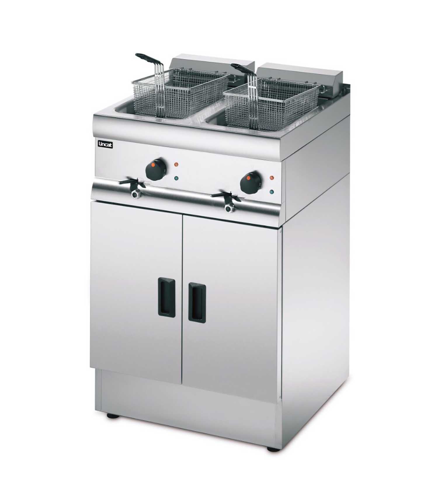 J18_01 J18 - Lincat Silverlink 600 Electric Free-standing Twin Tank Fryer - 2 Baskets - W 600 mm - 2 x 9.0 kW - Image 1