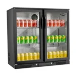 Sterling Pro Green SP2HC-BH Black Hinged Double Door Bottle Cooler 192 Ltrs / 180 Bottles