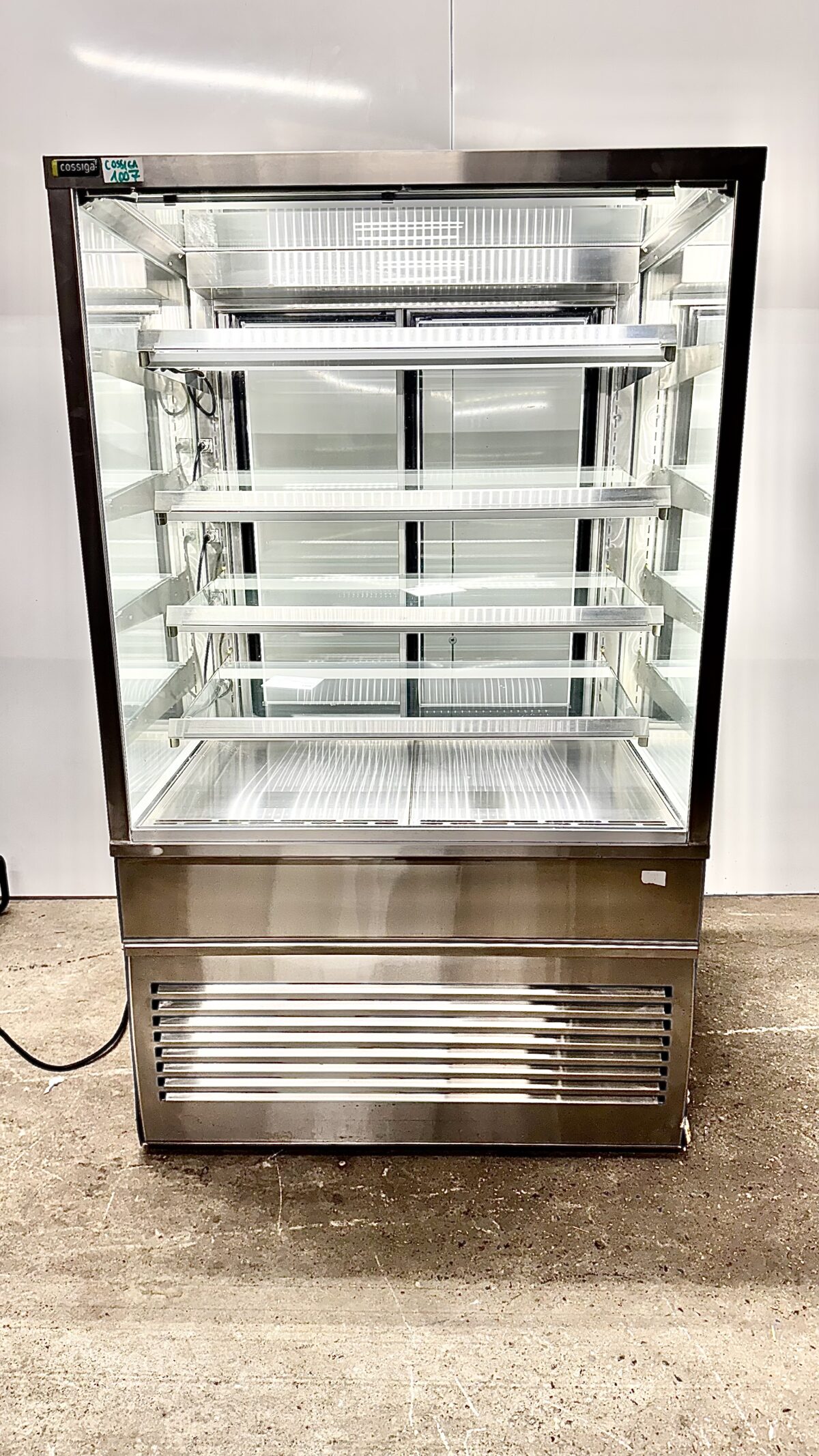 Cossiga Glass Front Tall Refrigerated Freestanding Serve Over Cake Display 900mm - Image 1