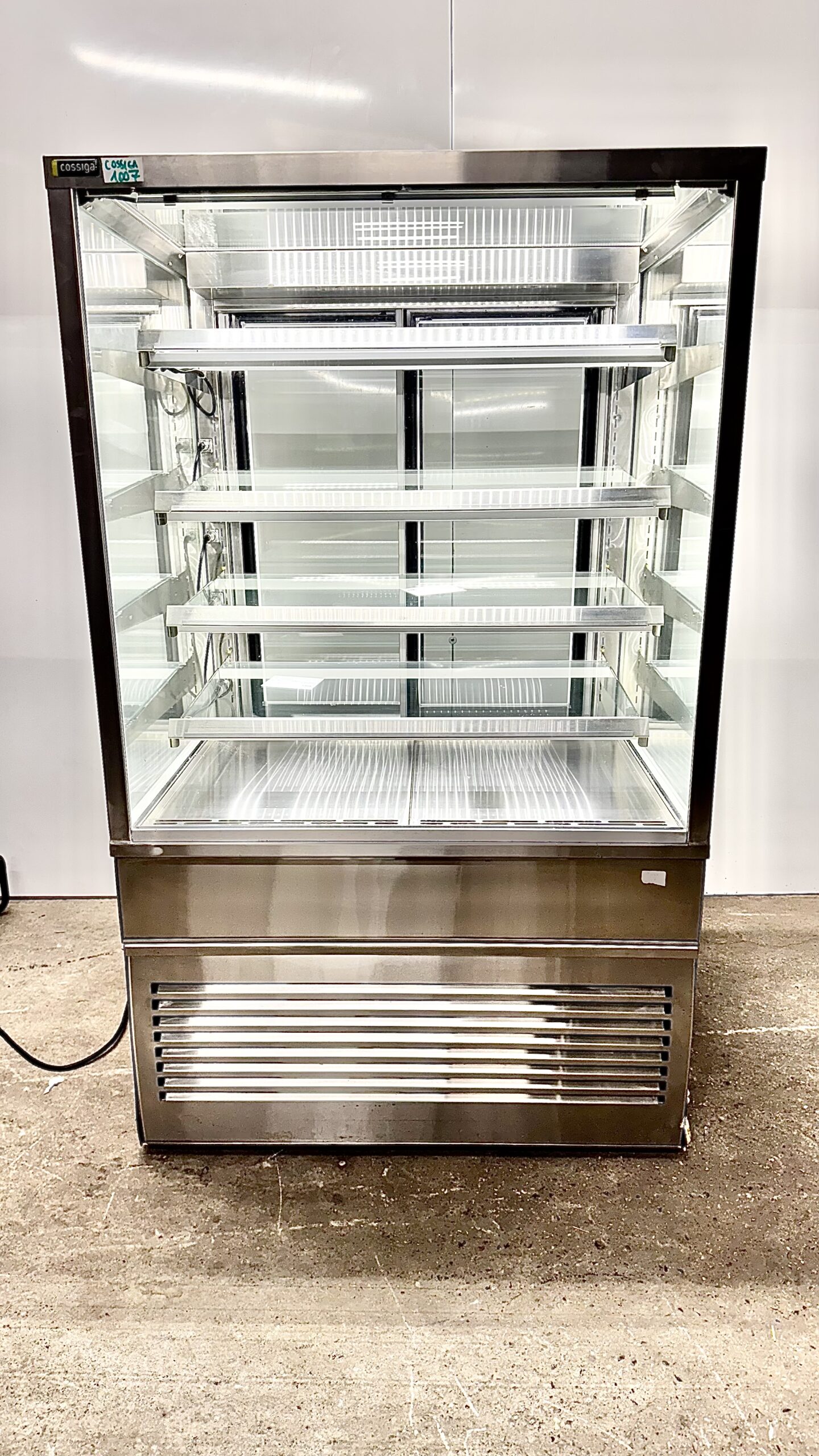 FullSizeRender (3) Cossiga Glass Front Tall Refrigerated Freestanding Serve Over Cake Display 900mm - Image 1