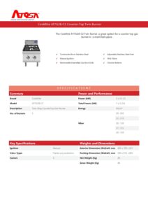 CookRite Smooth Top Gas Griddle, Double Width AT7G8G-C-A - Image 2